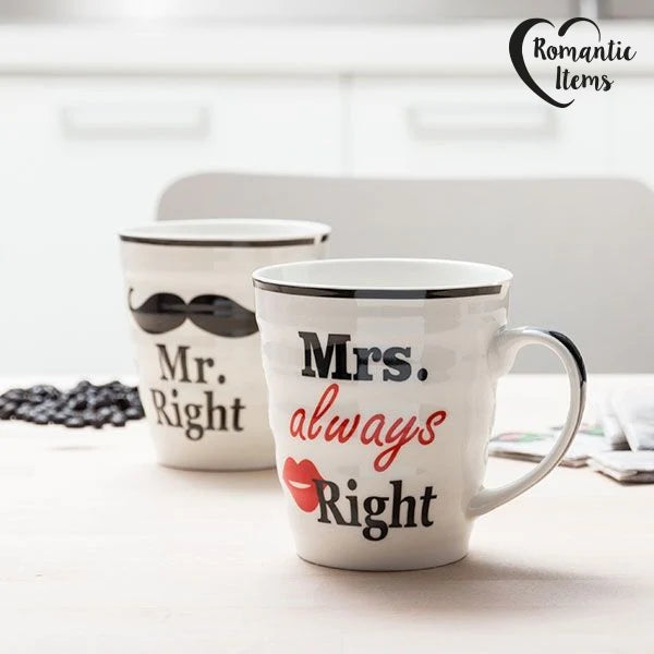 Skodelici Mr. Right & Mrs. Always Right