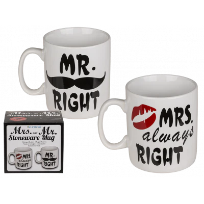 Skodelici Mr. Right ali Mrs. Always Right